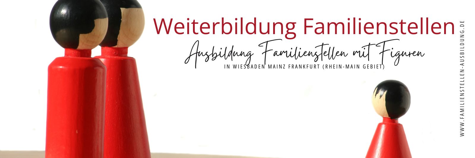 Ausbildung Familienstellen mit Figuren verdeutlicht durch 3 Figuren.
