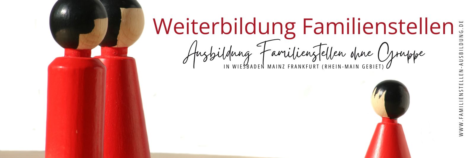 Ausbildung für Familienaufstellung ohne Gruppe verdeutlicht durch Figuren.